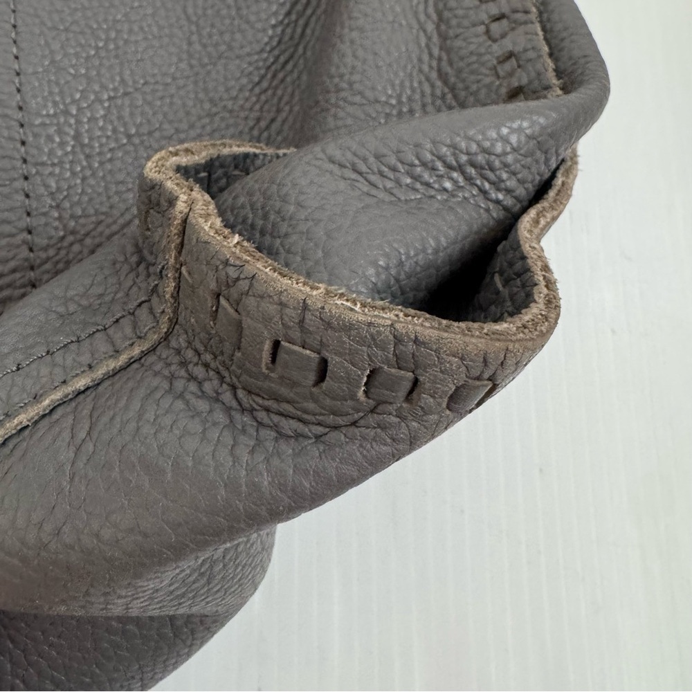 Lucky Brand y2k Gray Leather Women's Bag braided handle super soft leather - Picture 5 of 10